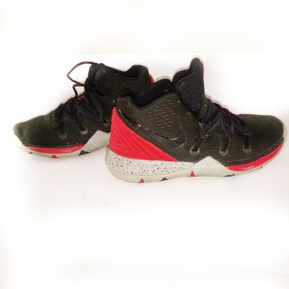 Nike Kyrie 5 red black and gray basketball sneakers